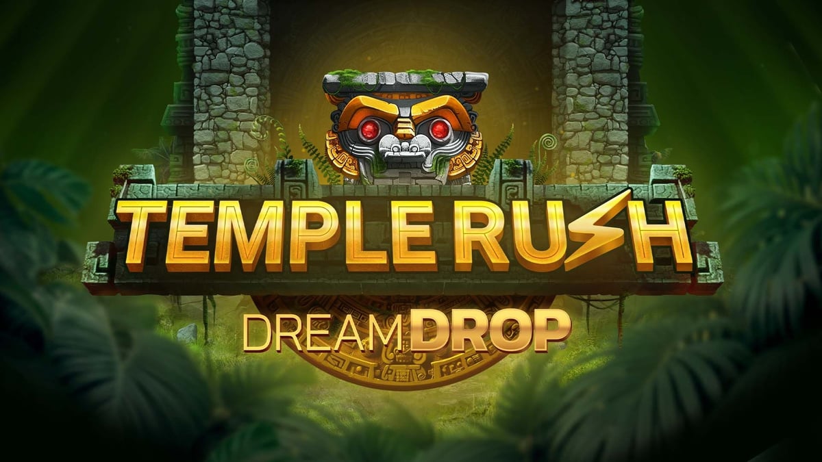 En bild från Temple Rush Dream Drop, som är en videoslot med jackpots och free spins.